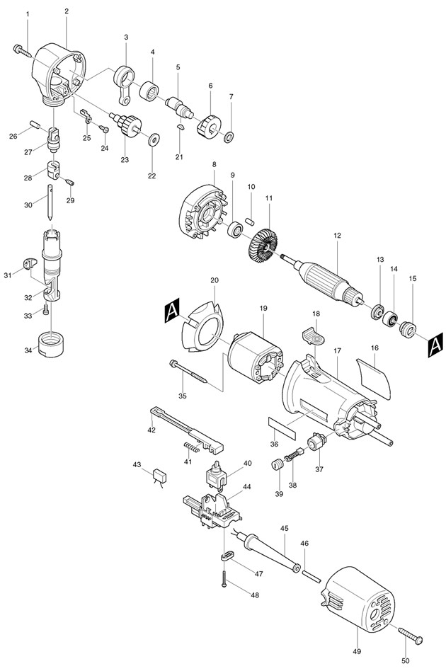 Makita JN1601 Corded Nibbler 110v & 240v Spare Parts JN1601