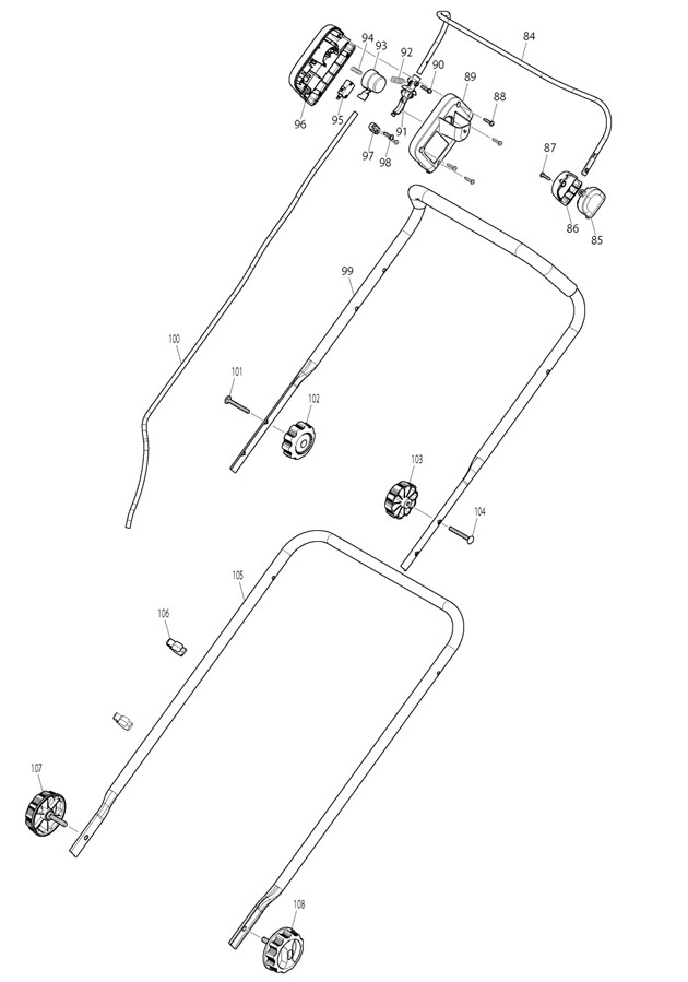 Makita LM430D 18v Cordless Lawnmower Spare Parts LM430D