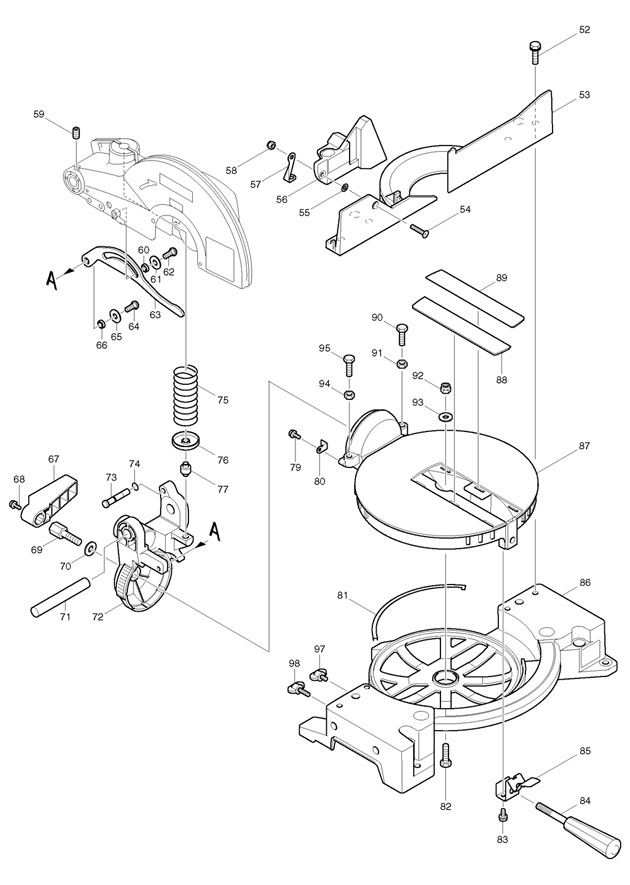 Makita LS1040F Corded 260mm Mitre Saw 110v & 240v Spare Parts LS1040F