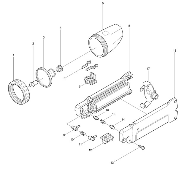 Makita ML700 Cordless Flashlight Worksite/jobsite 7.2v Spare Parts ML700