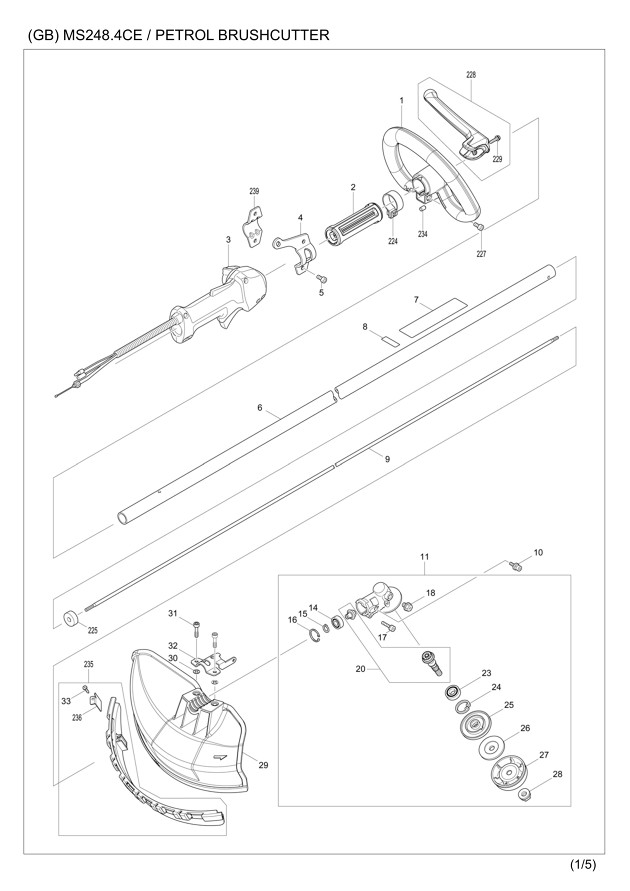 Makita MS248.4CE Brush Cutter Spare Parts MS248.4CE