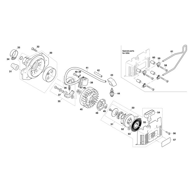 Makita MS4010 Petrol Bush Cutter Strimmer Spare Parts MS4010