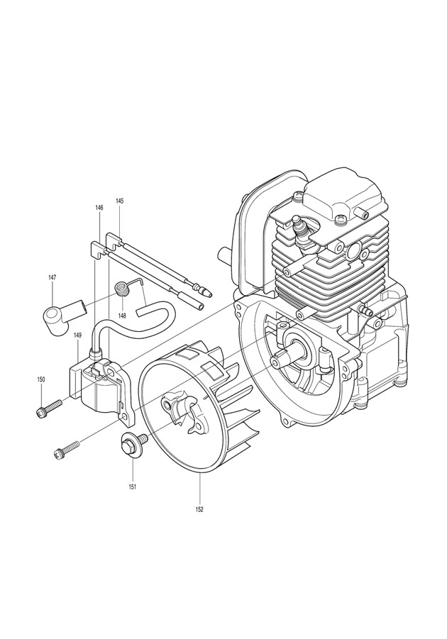 Makita PB2504 Petrol Garden Leaf Blower Spare Parts PB2504