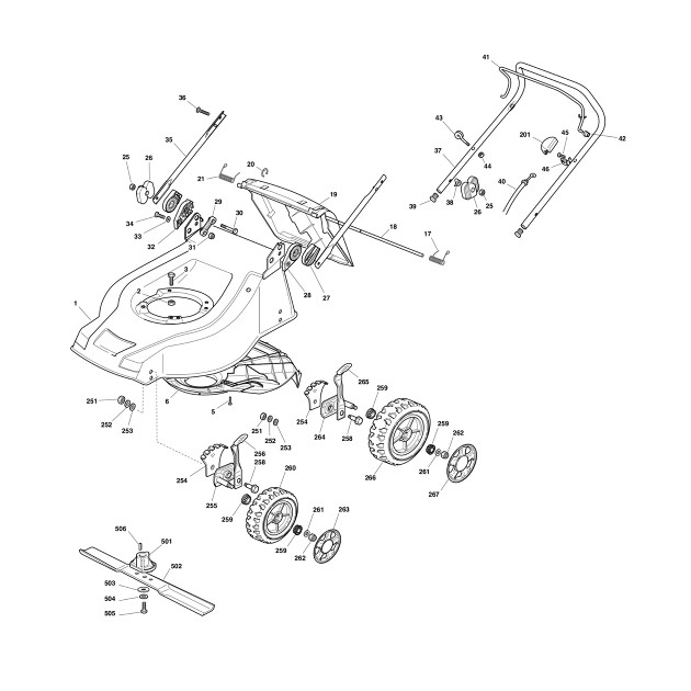 Makita PLM4600 Lawnmower Spare Parts PLM4600