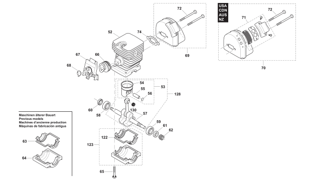 Makita PS36 Outdoor Petrol Machine Spare Parts PS36