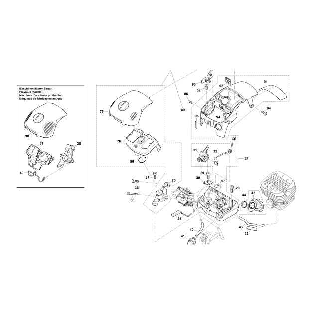 Makita PS420SC Petrol Outdoor Chainsaw Spare Parts PS420SC