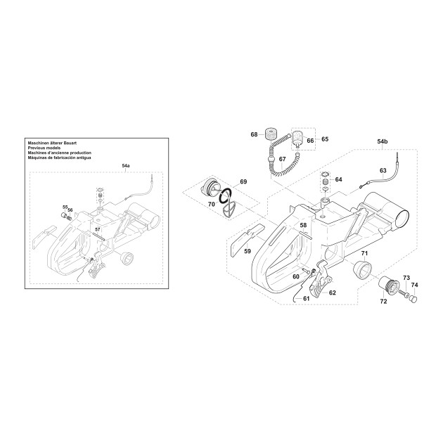 Makita PS9010 Petrol 74cm Chainsaw 90cc Spare Parts PS9010