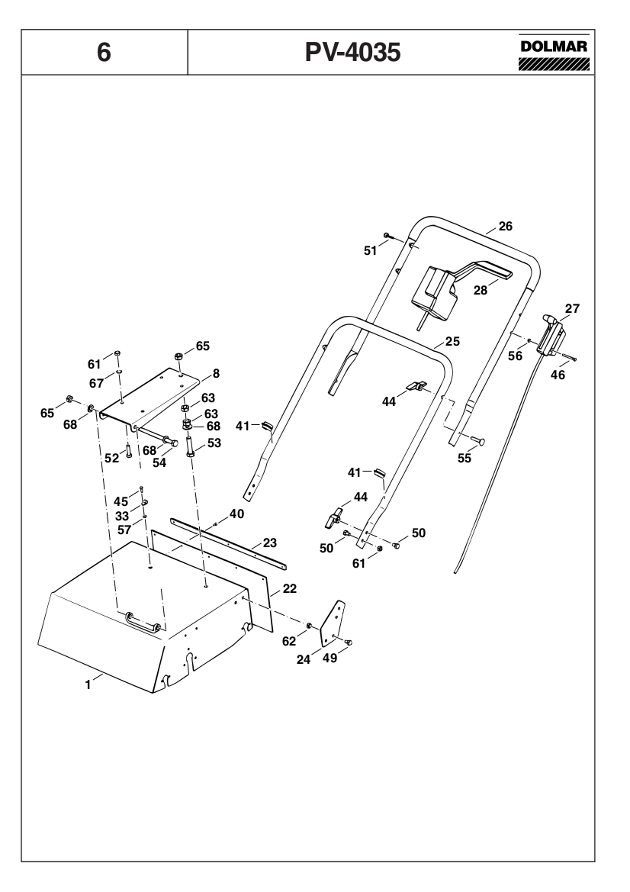 Makita PV4035 Lawnmower Spare Parts PV4035