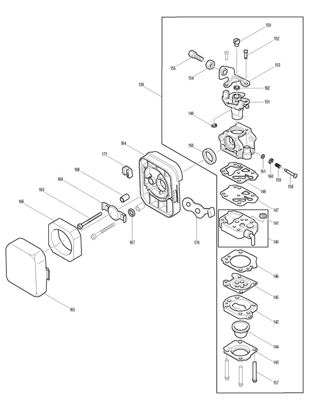 Makita RBC350E Petrol Brush Cutter Spare Parts RBC350E