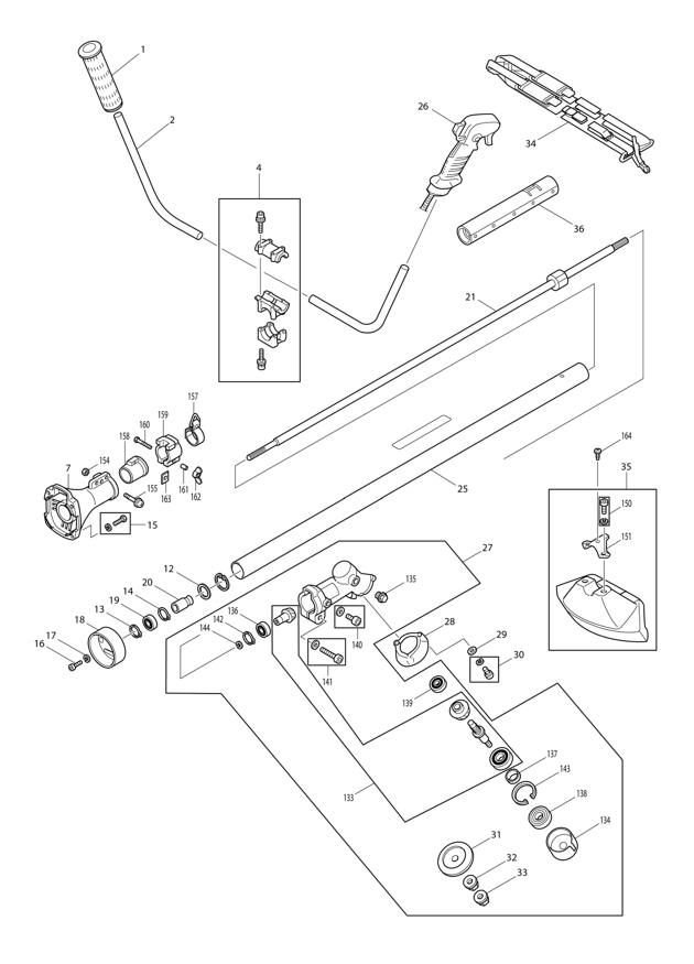 Makita RBC410 Brush Cutter Spare Parts RBC410