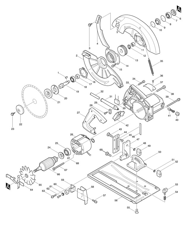 Makita SR2600 Corded 260mm Circular Saw 110v & 240v Spare Parts SR2600