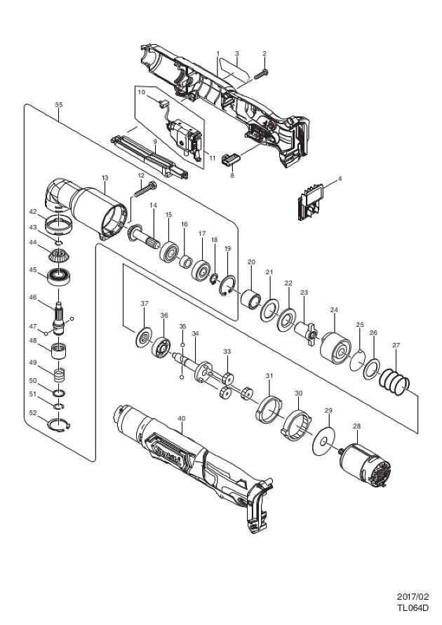 Makita TL064 10.8v Angle Drill Spare Parts TL064
