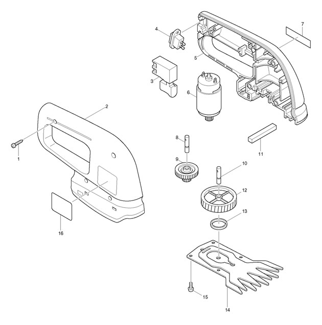 Makita UM103D Corded 110v 240v Grass Shrubber Spare Parts UM103D