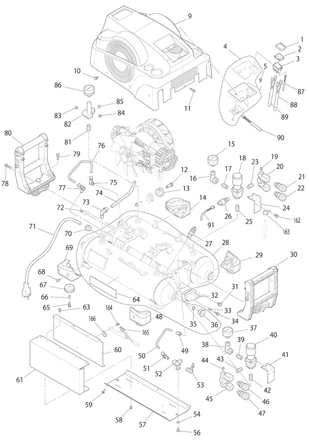 Makita AC320H Ac320h 22 Bar 240v High Pressure Air Compressor Spare Parts AC320H