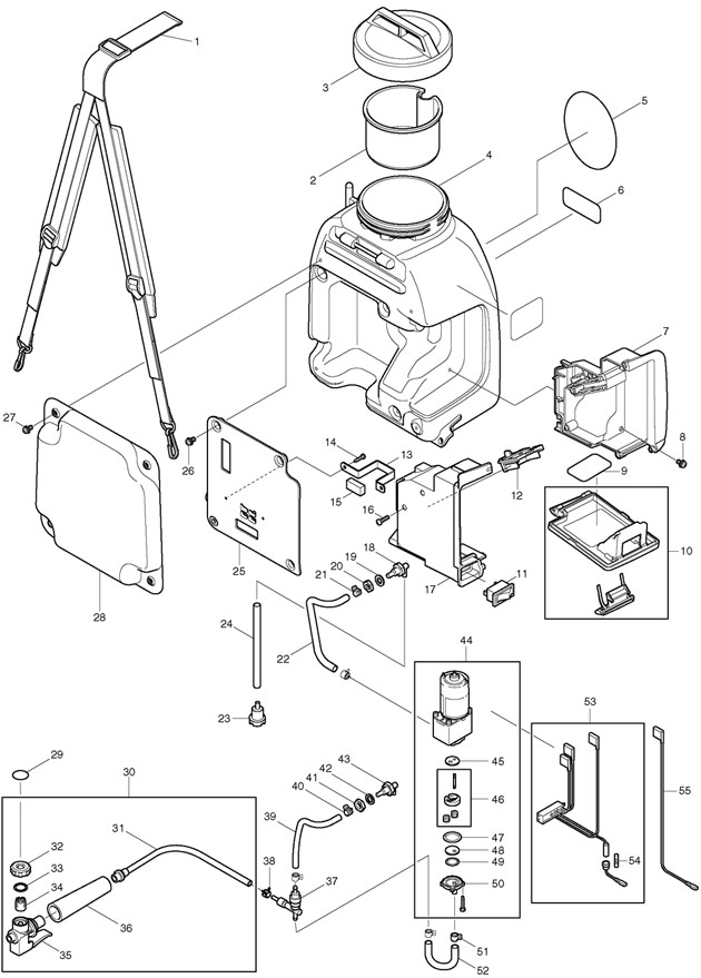 Makita BVF104 Garden Backpack Sprayer Spare Parts BVF104
