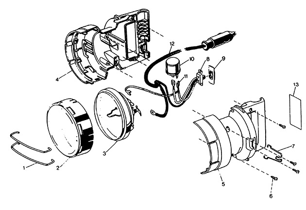 Black & Decker 9512 Type 1 Car Light Spare Parts 9512