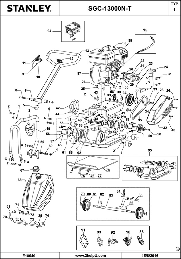 Black & Decker GT420 Type 1 Hedgeclipper Spare Parts GT420