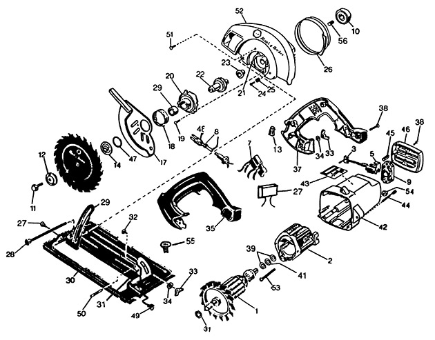 Black & Decker 7392-47 Type 1 Circ. Saw Spare Parts 7392-47