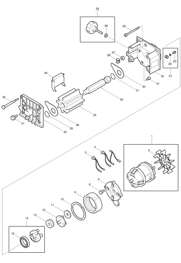Makita DSH2101 Electric Garden Shredder Spare Parts DSH2101