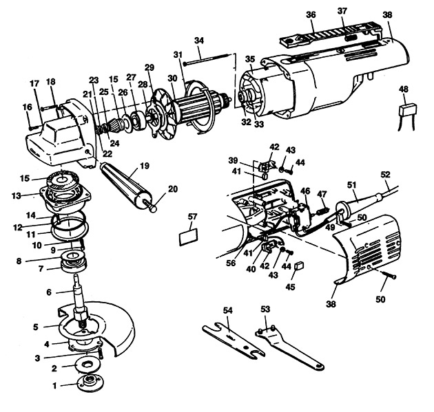 Black & Decker DN10N-NS Type 2 Sander/grinder Spare Parts DN10N-NS