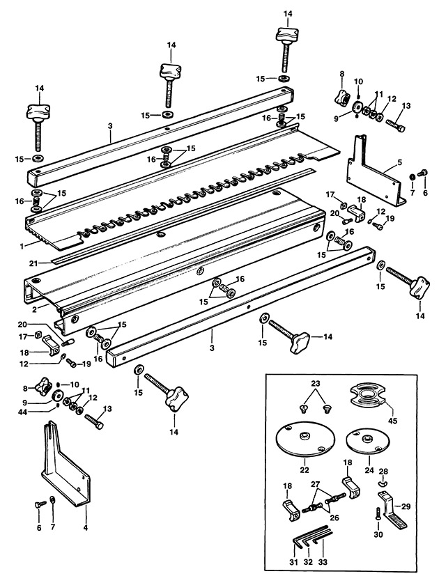 Elu E40044 Type 1 Dovetail Jig Spare Parts E40044