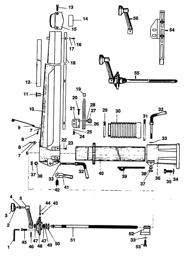 Elu RAS1603---A Type 1 Radial Arm Saw Spare Parts RAS1603---A