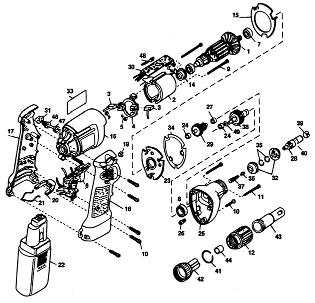 Black & Decker 2681 Type 100 Screwdriver Spare Parts 2681