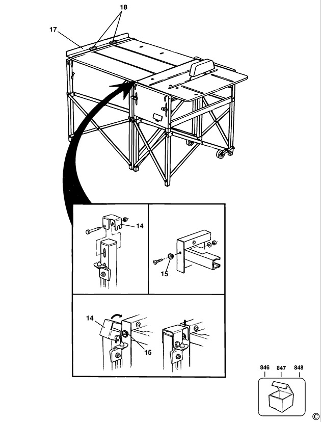 Elu E35184 Type 1 Extension Table Spare Parts E35184