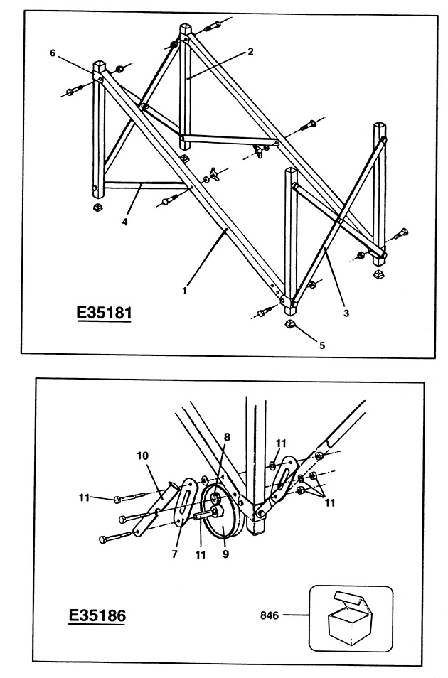 Elu E35181 Type 1 Folding Stand Spare Parts E35181