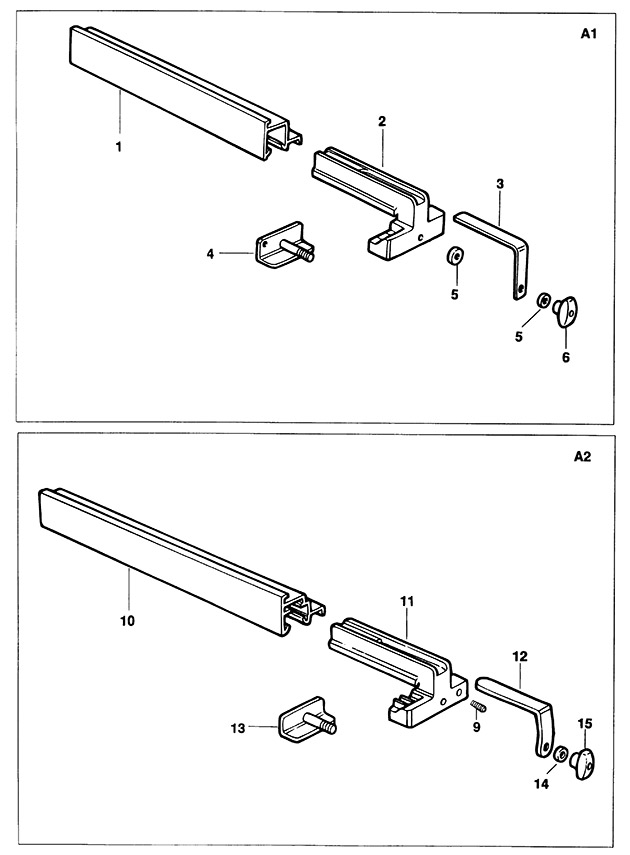 Elu 170203102 Type 1 Rip Fence Spare Parts 170203102