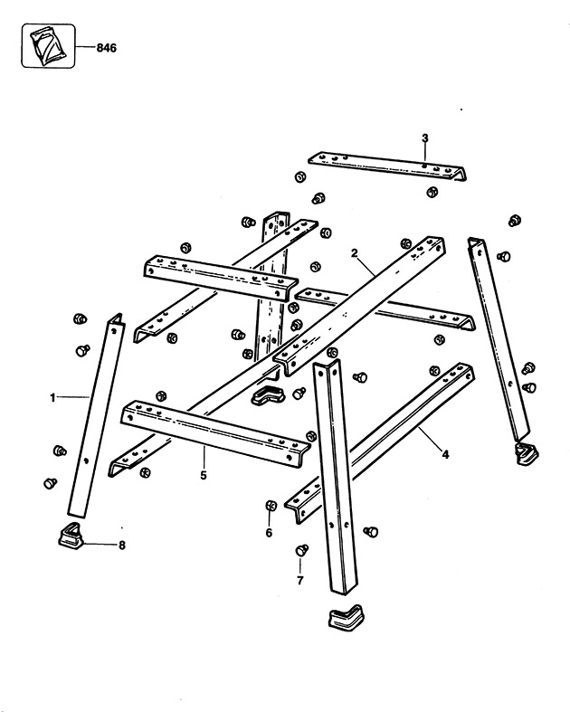 DeWalt DA850 Type 1 Leg Stand Spare Parts DA850