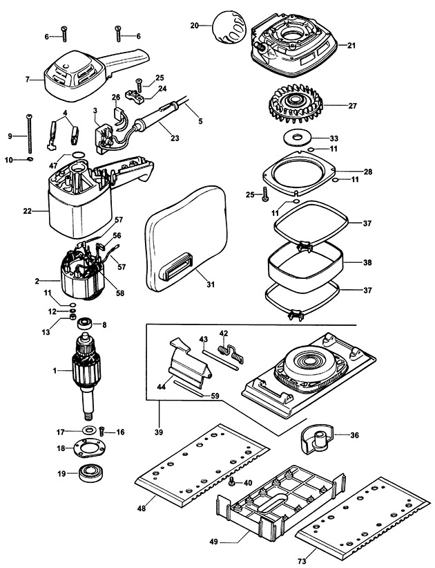 Elu VS41 Type 1 Sander Spare Parts VS41