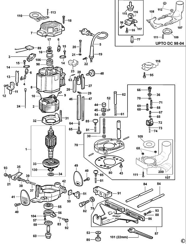 Elu MOF177 Type 4 Router Spare Parts MOF177