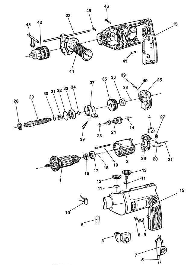 Elu SB14 Type 1 Drill Spare Parts SB14