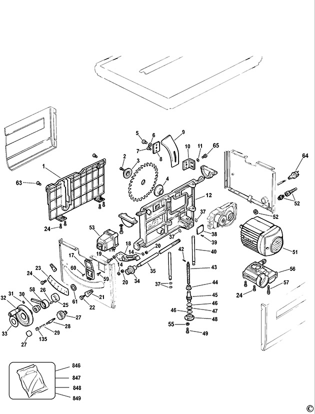 Elu ETS21 Type 1 Table Saw Spare Parts ETS21