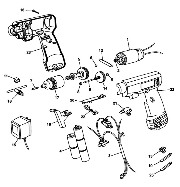 Black & Decker KC9049 Type 1 Cordless Drill Spare Parts KC9049