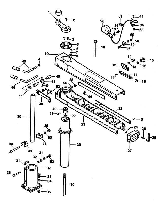 Elu RAS1253 Type 1 CE Radial Arm Saw Spare Parts RAS1253