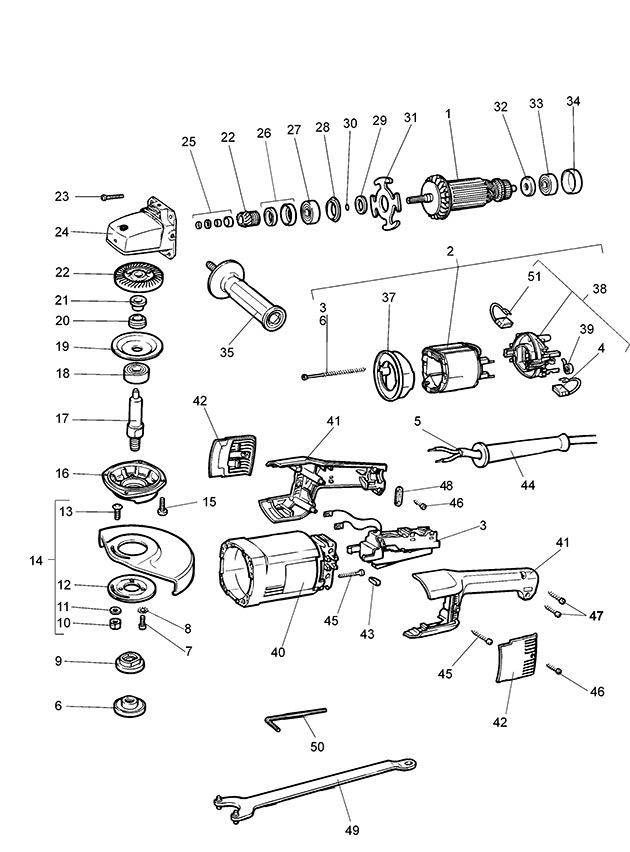 DeWalt DW492 Type 1 Grinder Spare Parts DW492