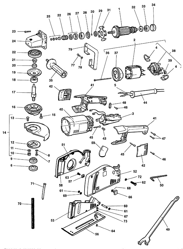 DeWalt DW491 Type 1 Grinder Spare Parts DW491
