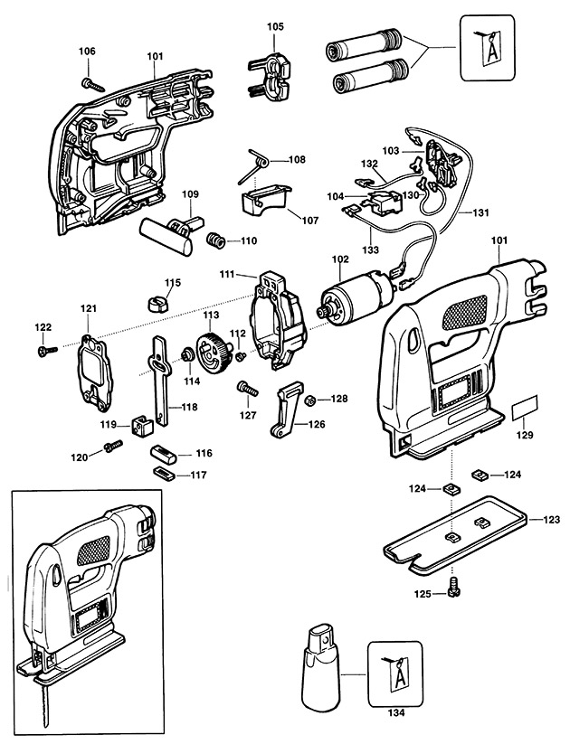 Black & Decker VP660 Type 1 Jigsaw Spare Parts VP660