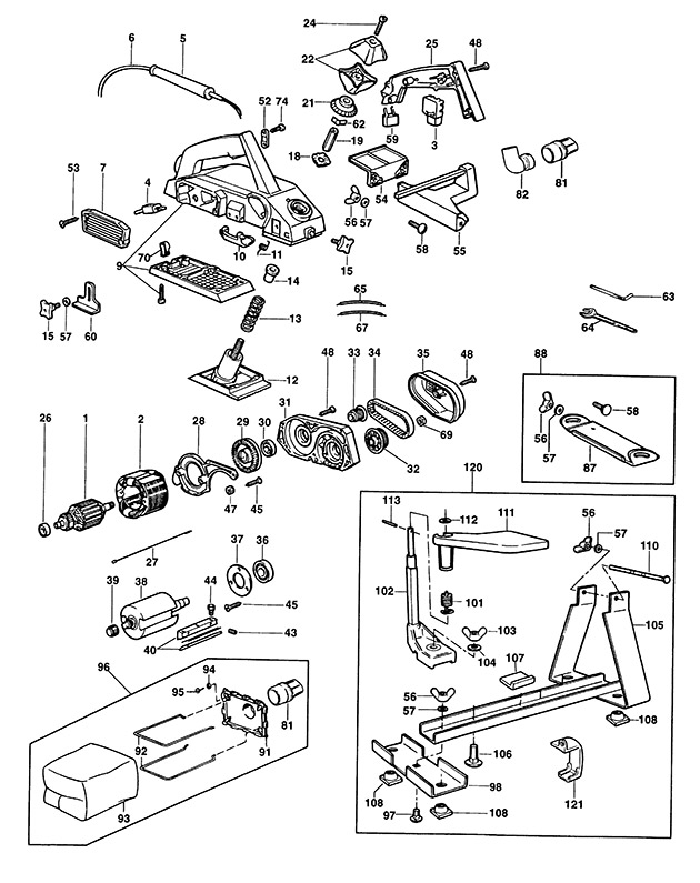Elu MFF81 Type 2 Planer Spare Parts MFF81