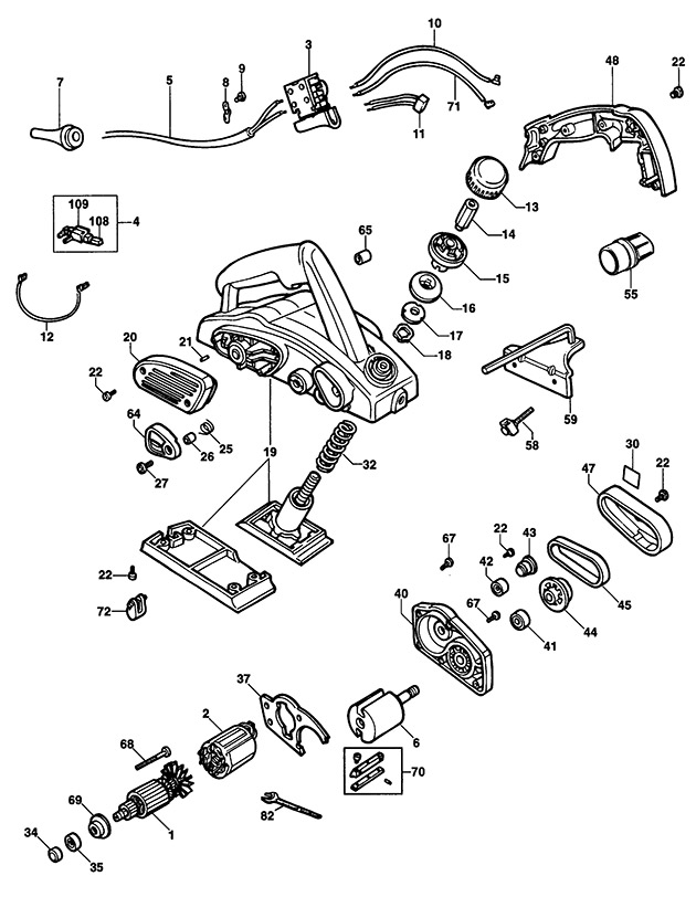 Elu HH15 Type 1 Planer Spare Parts HH15