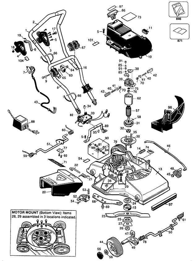 Black & Decker GRC645 Type 2 Cordless Mower Spare Parts GRC645