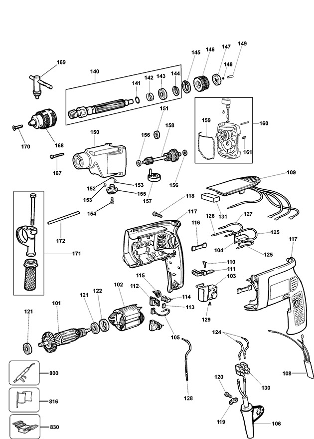 Elu SB21E Type 2 Drill Spare Parts SB21E