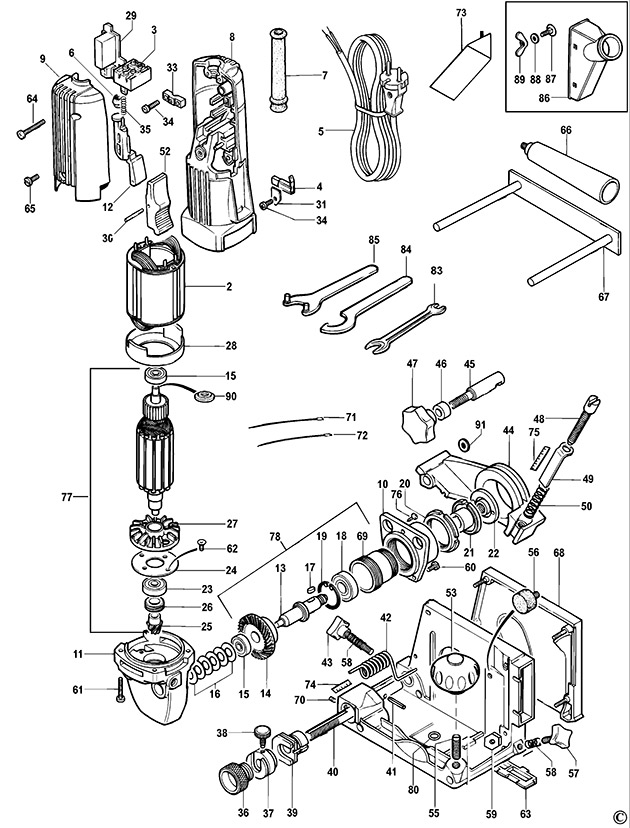 DeWalt DW685K Type 3 Jointer Groover Spare Parts DW685K