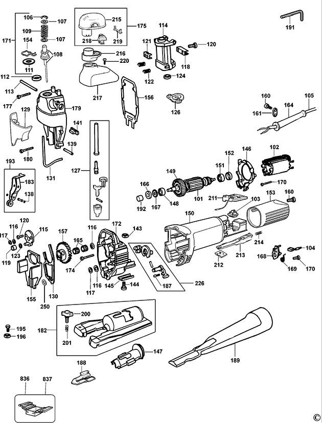 Elu ST73 Type 1 Jigsaw Spare Parts ST73