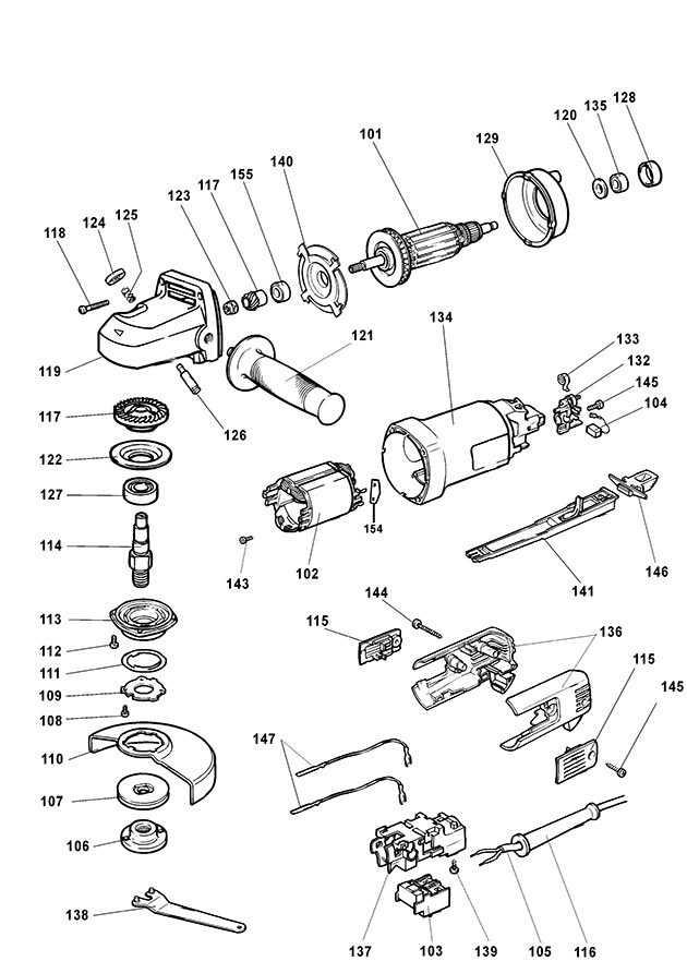 DeWalt DW456 Type 2 Angle Grinder Spare Parts DW456
