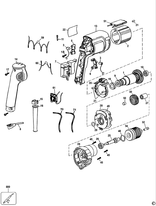 Elu BM12E Type 1 Drill Spare Parts BM12E