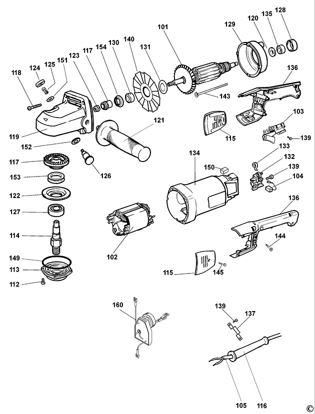 DeWalt DW632 Type 1 Polisher Spare Parts DW632