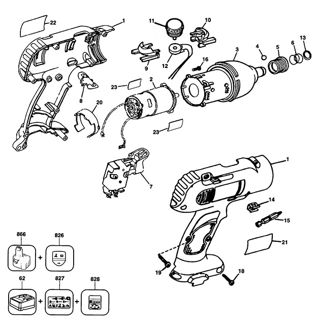 Elu SSA12KA Type 1 Screwdriver Spare Parts SSA12KA